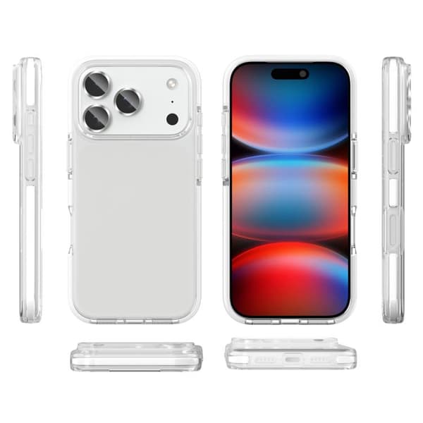 iPhone 18 Pro Max / iPhone 17 Pro Max Skal - Tvåfärgad Stötsäker Hög Transparens TPU Vit