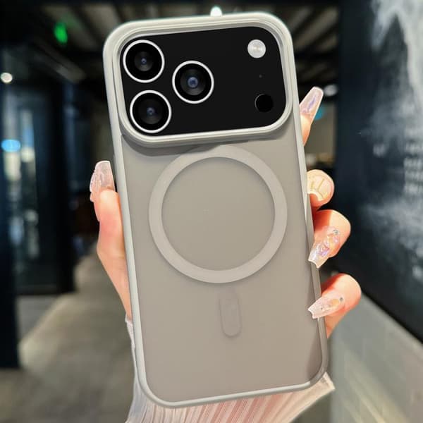 iPhone 18 Pro / iPhone 17 Pro Transparent TPU Hybrid PC Magsafe Skal Grå