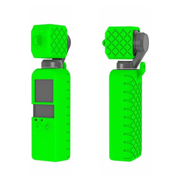 2 i 1 diamantstruktur silikonfodral set till DJI OSMO Pocket Grön