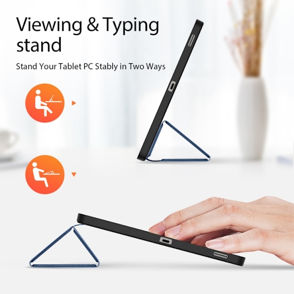 Samsung Galaxy Tab S9 FE+ Skal DUX DUCIS Domo Series Magnetisk Flip Läder Blå