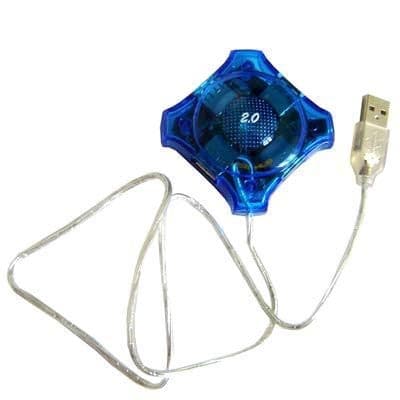 4-port USB 1.1-hubb (Mörkblå) - Kompakt och Bekväm Design