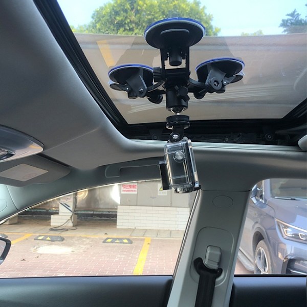 Bil Allmänna Ändamålsfordonsfäste Sugkopp Fast Glas Videoinspelningsbas, Form: Sugkopp+PTZ+Gopro Skruv