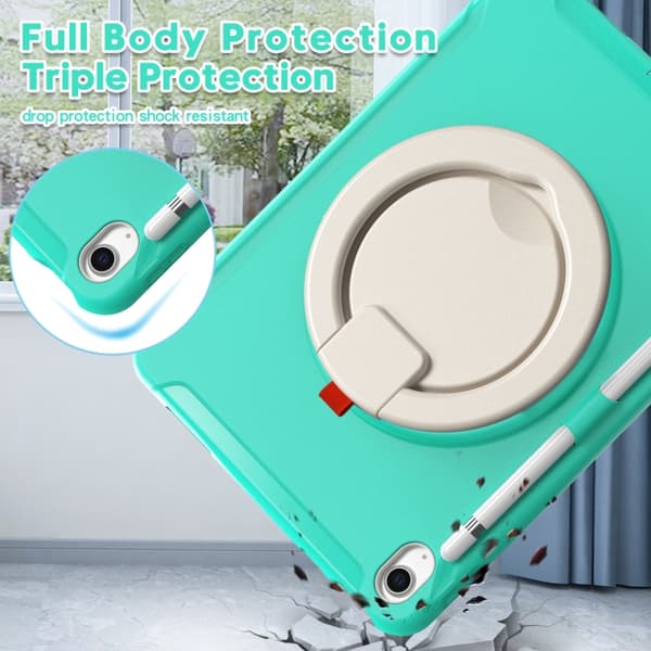 iPad 11 11:e generation / 10.9 10:e generation 2022/2025 Shockproof TPU + PC Skyddande Skal Mintgrön