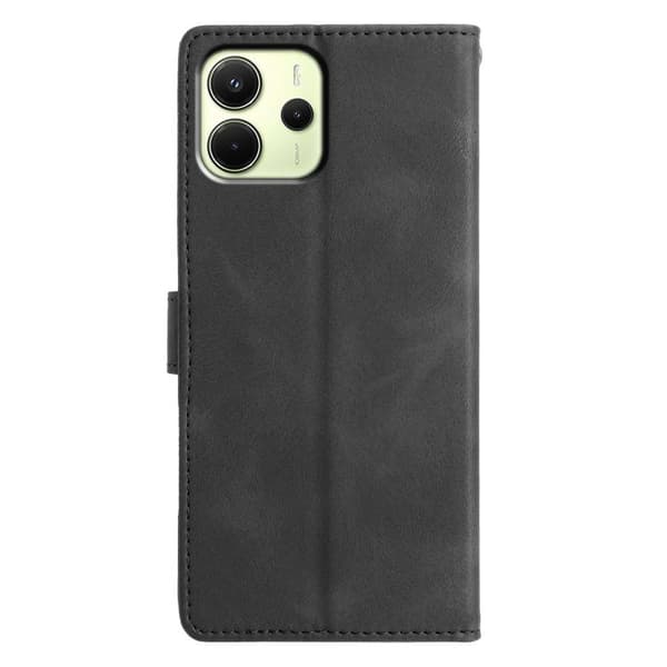 Redmi Note 14 4G - Triangulärt Prägling Läderfodral Svart