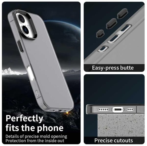 iPhone 17 Skal - Candy PC Hybrid TPU Stötsäker Svart