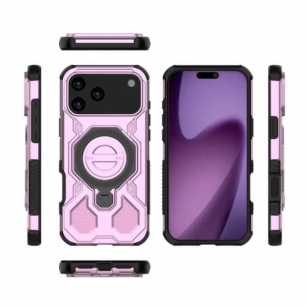 iPhone 18 Pro Max / iPhone 17 Pro Max Skal - Solid Färg med MagSafe Magnetisk TPU+PC Rosa