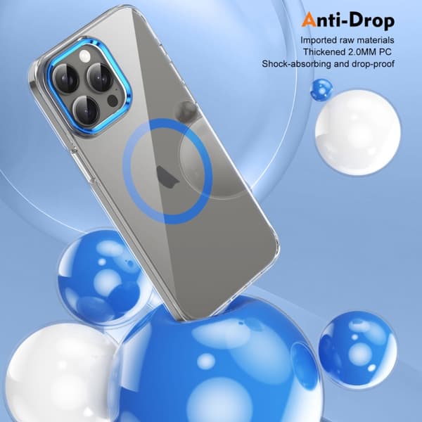 iPhone 16 Pro Ice Feel HD Transparent MagSafe PC Full Coverage Skal Blå