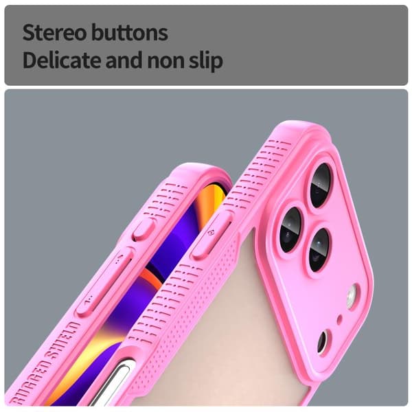 iPhone 18 Pro Max / iPhone 17 Pro Max Skal - Armor Glaze PC Hybrid TPU Rosa