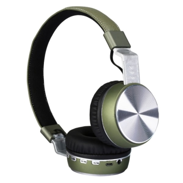 FG-66 Subwoofer Trådlösa Bluetooth-headset TF-kort och FM-radio Grön