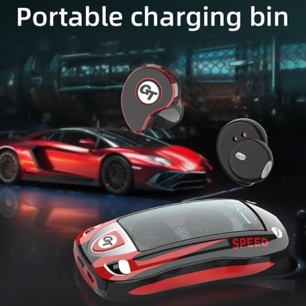 T911 TWS Trådlösa Bluetooth 5.0 Musikhörlurar In-ear Stereo Öronproppar Mini Headset Med Laddningsfodral Mörk svart