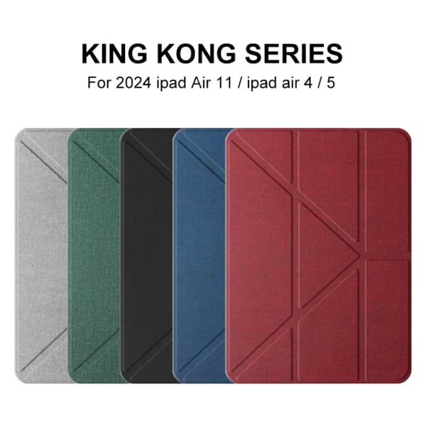 iPad Air 11 2024/2025 Skal - Mutural Multi-fold Smart Läderfodral Blå