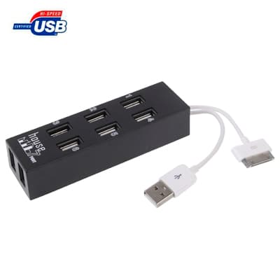 Hög Hastighet 8-Port USB 2.0 Hub - Stöder 500GB, Plug & Play, Ingen Drivrutinsinstallation Krävs
