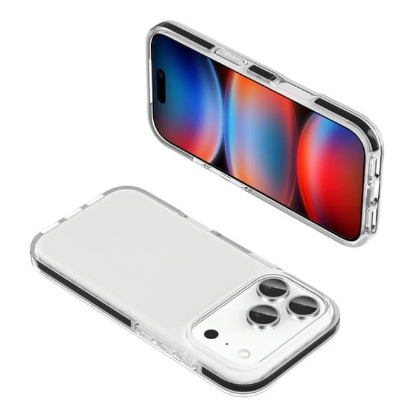 iPhone 18 Pro Max / iPhone 17 Pro Max Skal - Tvåfärgad Stötsäker Hög Transparens TPU Svart
