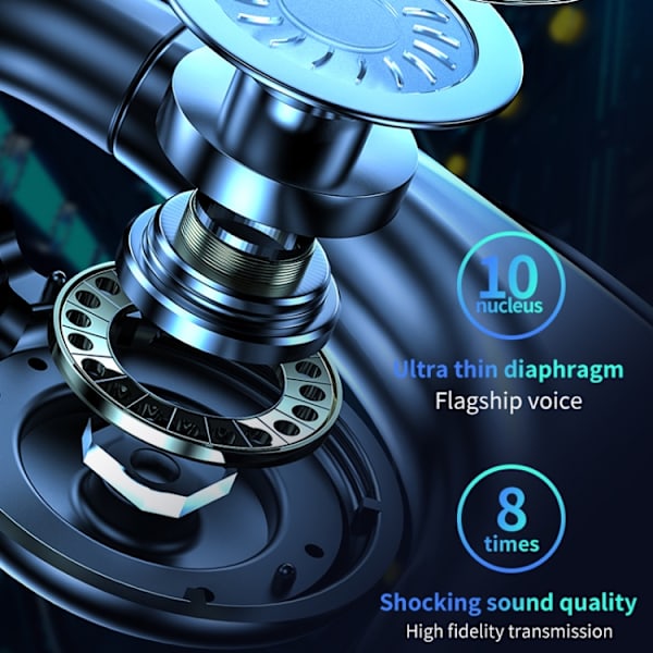 M99 Bluetooth V5.2 Enkelsidig öronsnäcka affärsheadset Svart