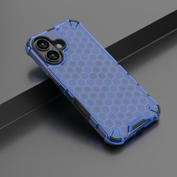 iPhone 17 Skal med Honeycomb Stötskydd Blå