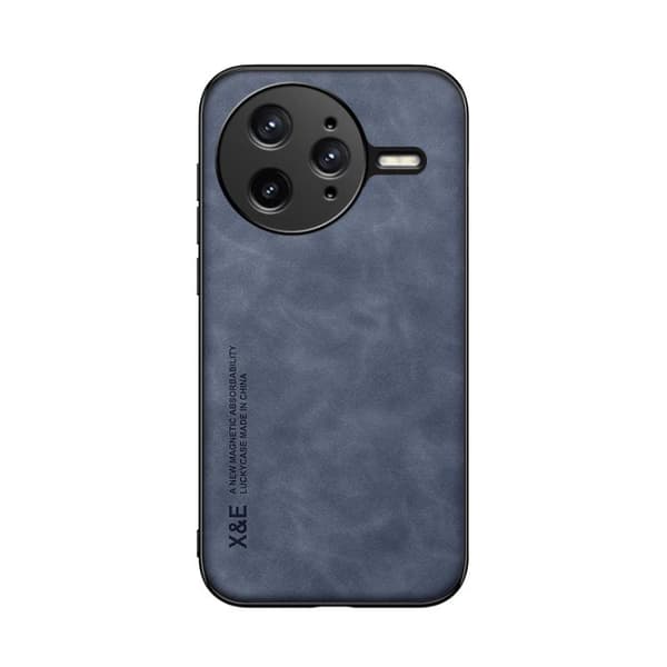 Redmi K80 Pro - Magnetisk Läderfodral med Skinnkänsla Blå