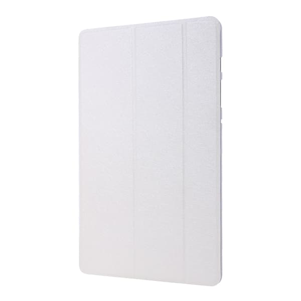 Samsung Galaxy Tab S8+/S7+ Silk Textur Flip Läderfodral Vit