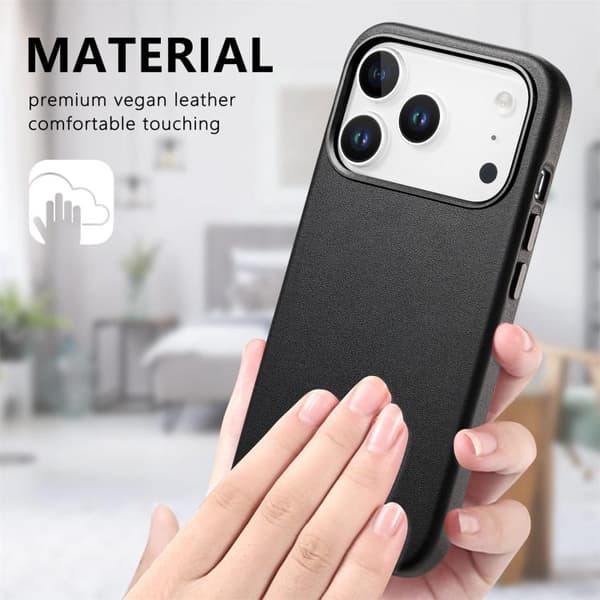 iPhone 18 Pro Max / iPhone 17 Pro Max Skal med elektropläterade metallknappar och MagSafe Svart