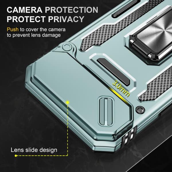 iPhone 17 Air - Armor PC + TPU Kameraskydd Skal Alpingrön