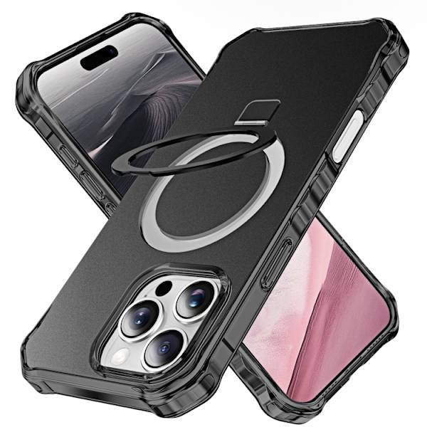 iPhone 16 Pro Max Solid Color Wave MagSafe Skal Svart