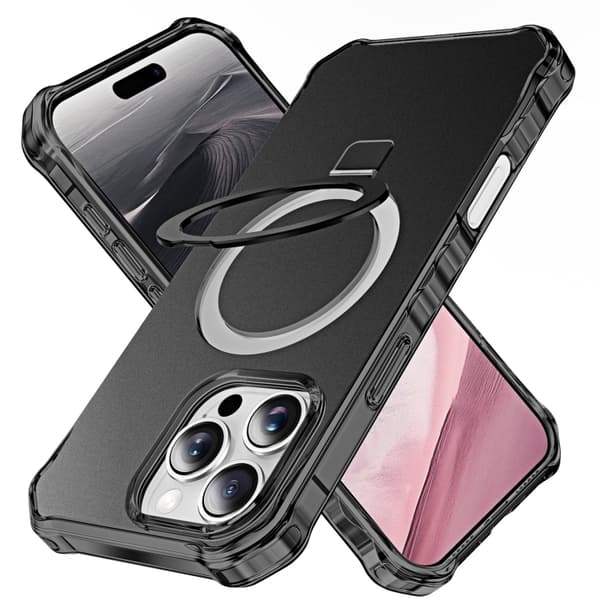 iPhone 16 Pro Solid Color Wave MagSafe Skal Svart