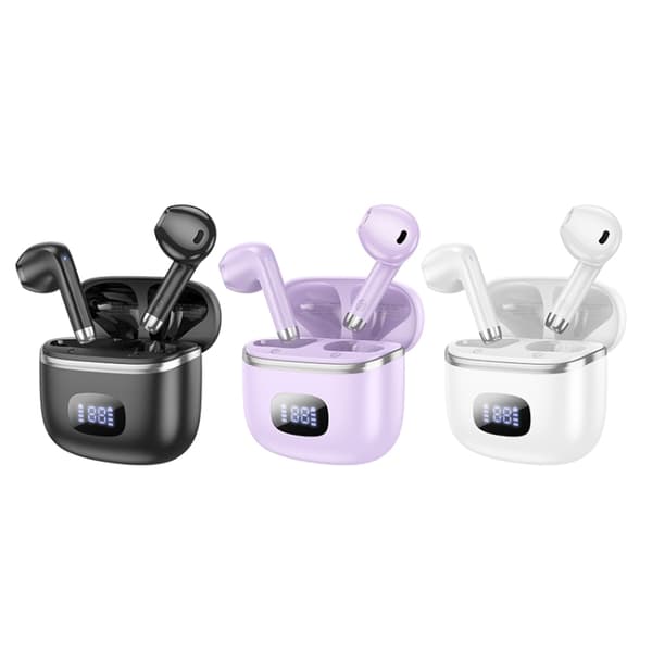 hoco EQ1 Music Guide True Wireless Bluetooth 5.3 Headset med LED-display Lila