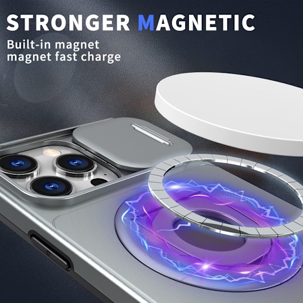 iPhone 16 Pro Max Camshield MagSafe Ring Holder Armor Skal Titangrå