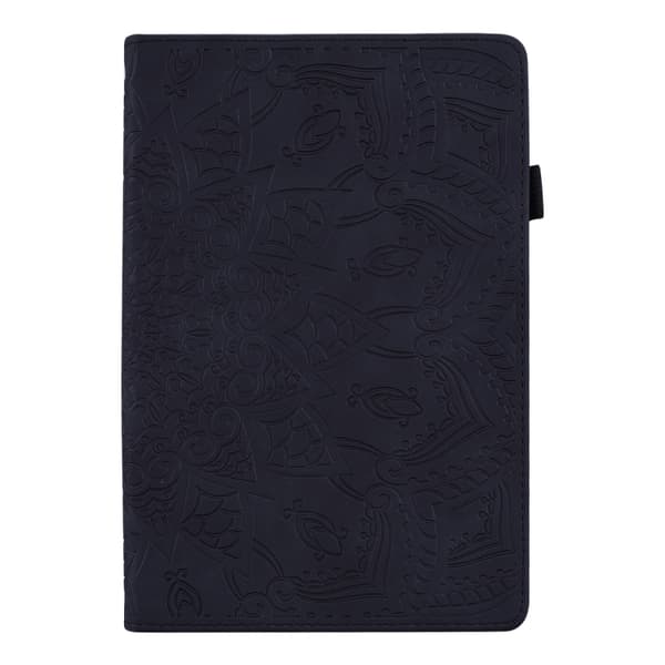Samsung Galaxy Tab A8 10.5 (2021) Flip Leather Case med Prägling Svart