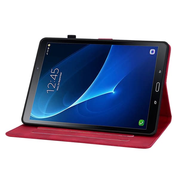 Samsung Galaxy Tab A 10.1 (2016) Lily Prägad Läderfodral Röd
