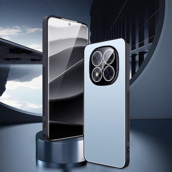 Redmi Note 14 Pro+ 5G - Isolerad Aluminium Metall Explosionstålig Frostad Mobilskal Blå