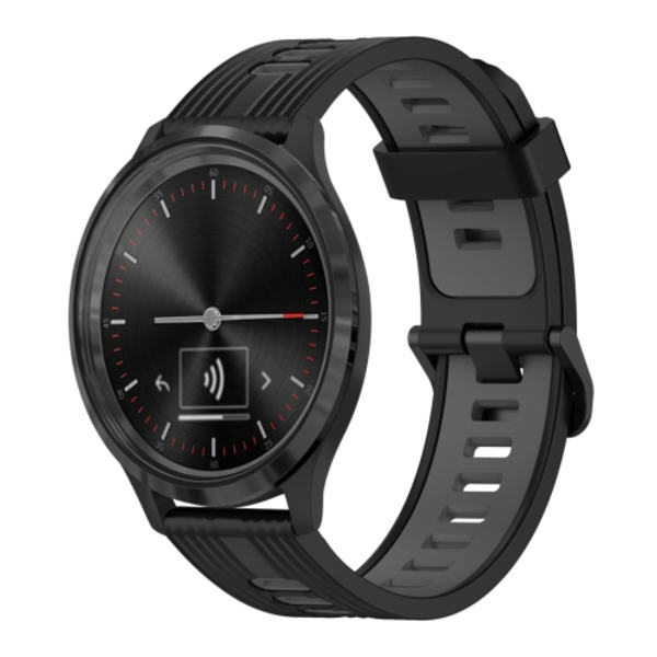 För GarminMove 3 20 mm vertikalt mönstrat tvåfärgat watch Black-Grey