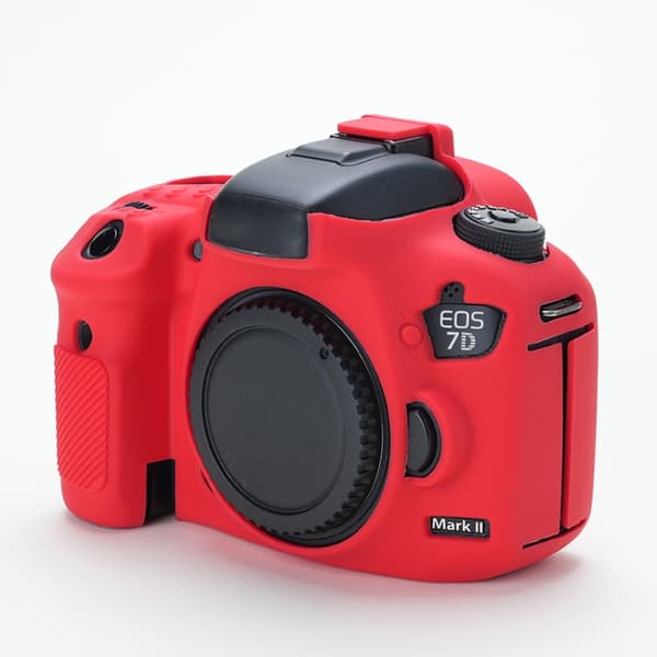 Mjukt silikonfodral för Canon EOS 7D Mark II Röd