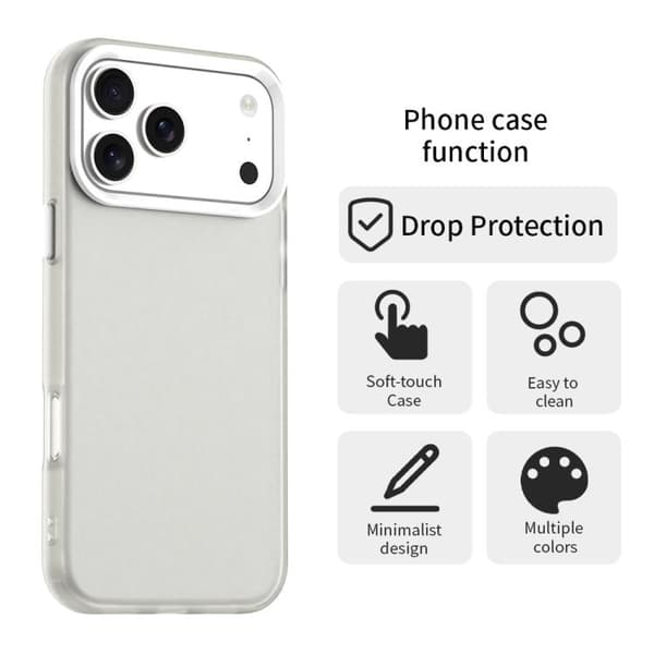 iPhone 18 Pro Max / iPhone 17 Pro Max Skal - Candy PC Hybrid TPU Stöttålig Vit