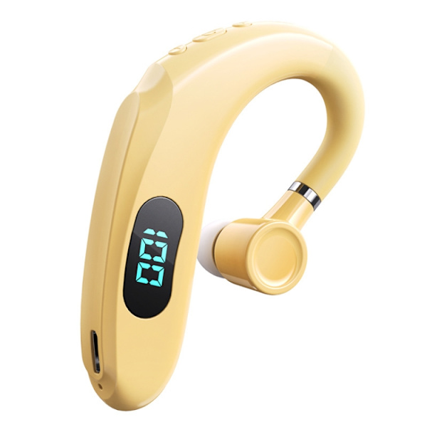 Q20 Bluetooth 5.2 Business Digital Display Sports Earhook Stereo Hörlurar Gul