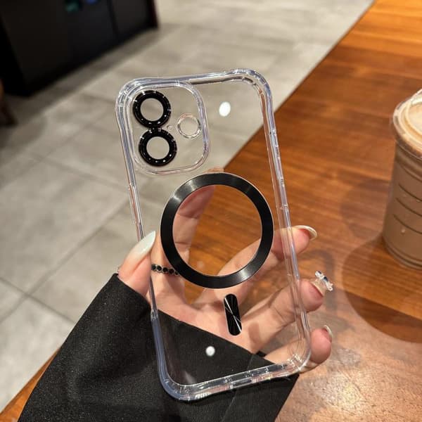 iPhone 16 Pro Max Transparent Akryl MagSafe Skal Titangrå