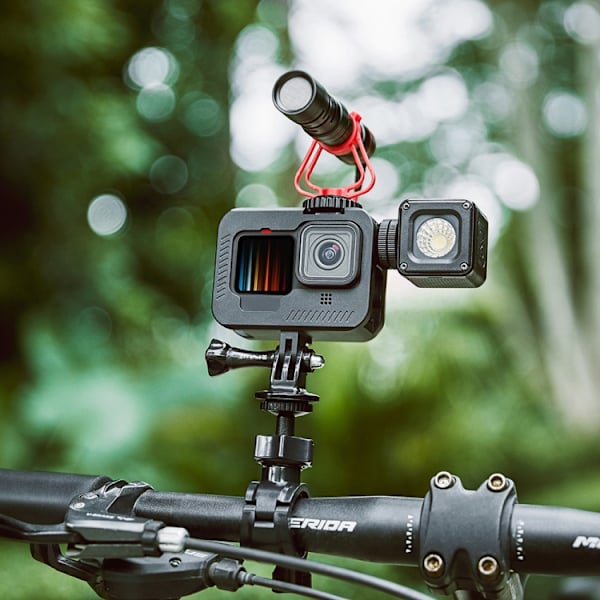 Metallram för GoPro HERO10 Black / HERO9 Black med skyddande fäste med spänne, grundfäste och skruv