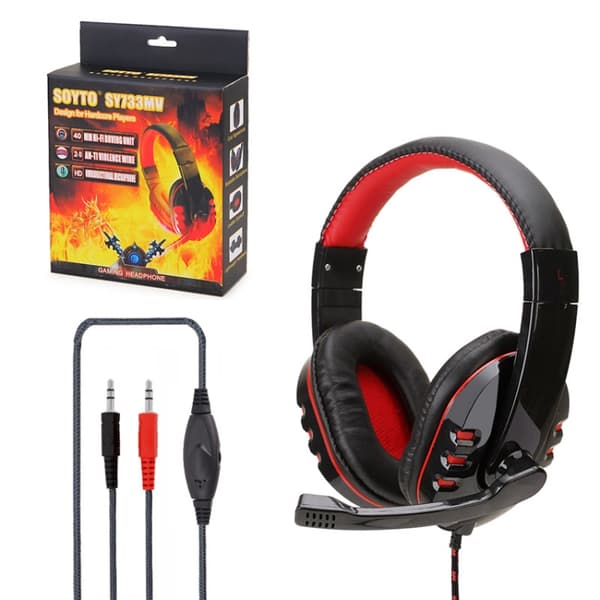 Soyto SY733MV Gaming-headset för PC Svart blå