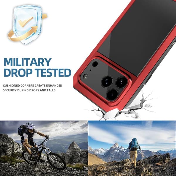 iPhone 18 Pro Max / iPhone 17 Pro Max Skal - RedPepper - Trippelskyddad Metall Röd