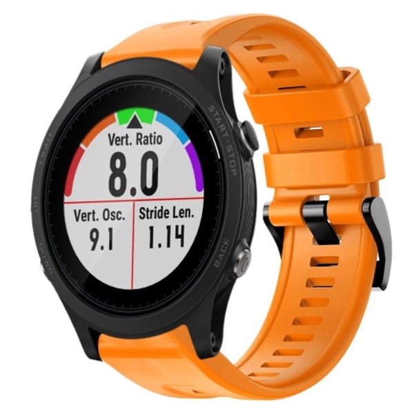 För Garmin Forerunner 935 Metal Spänne Enfärgad Silikon watch Orange