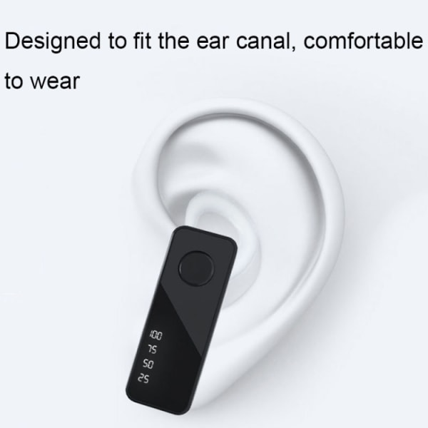 Mini enkel-örat samtals Bluetooth-hörlurar In-Ear cykling sport hörlurar Svart