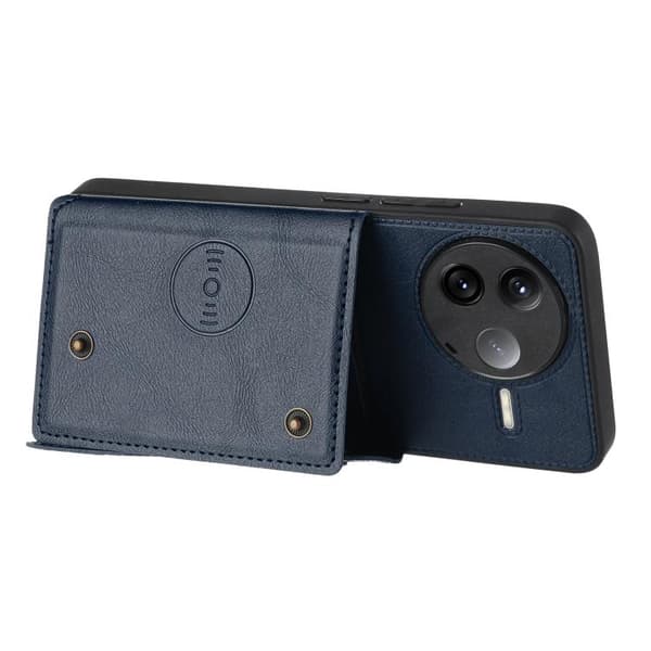 Redmi K80 - Dubbelspänne Kortfack Magnetiskt Mobilskal Blå