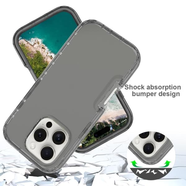iPhone 16 Pro Max Shockproof Klar Gradient PC + TPU Skal Svart