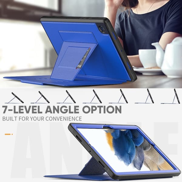 Samsung Galaxy Tab A8 10.5 (2021) Smart B Magnetiskt Läderfodral Blå
