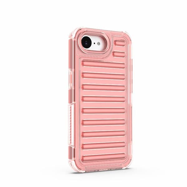 iPhone 18 Pro Max / iPhone 17 Pro Max Skal - hög transparens TPU hybrid PC med airbag Persika Röd