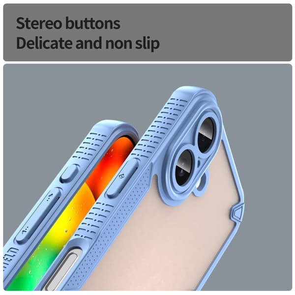iPhone 17 Skal - Armor Glaze PC Hybrid TPU Blå