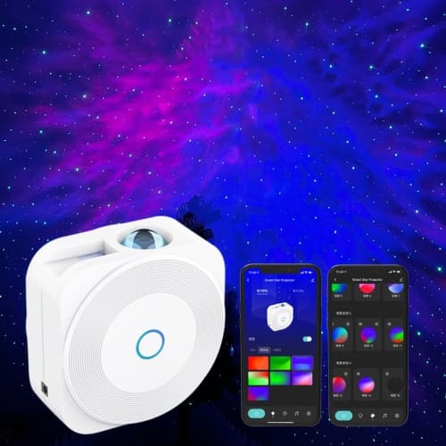 NX-01 USB Bluetooth stjärnformad roterande projektorlampa (vit)