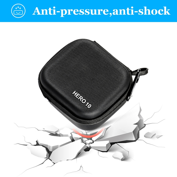 STARTRC Diamond Texture PU Läderförvaringsväska för GoPro HERO10 Black
