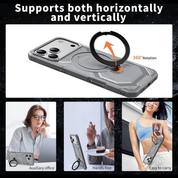 iPhone 18 Pro Max / iPhone 17 Pro Max Frostad MagSafe Skal Grå
