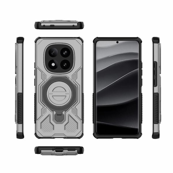 Redmi Note 14 Pro+ 5G Global - J-20 Solid Färg MagSafe Magnetisk TPU+PC Mobilskal Grå