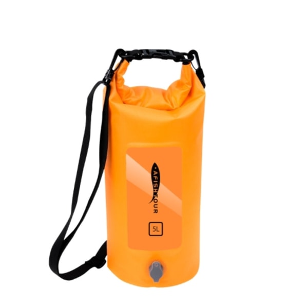 AFISHTOUR FW2061 5L Vattentät Drivande Strömväska Fällbar Förvaringshink Paket Orange